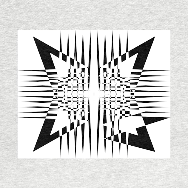 Geometric explosion black and white by k10artzone